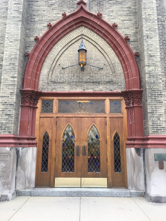 front door of church